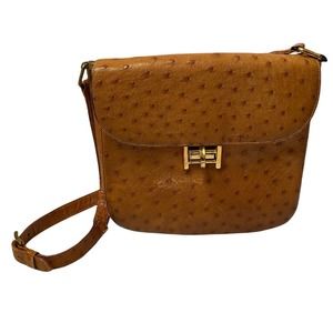 Rendl Vintage 60’s Brown Ostrich Leather Purse and Coin Wallet